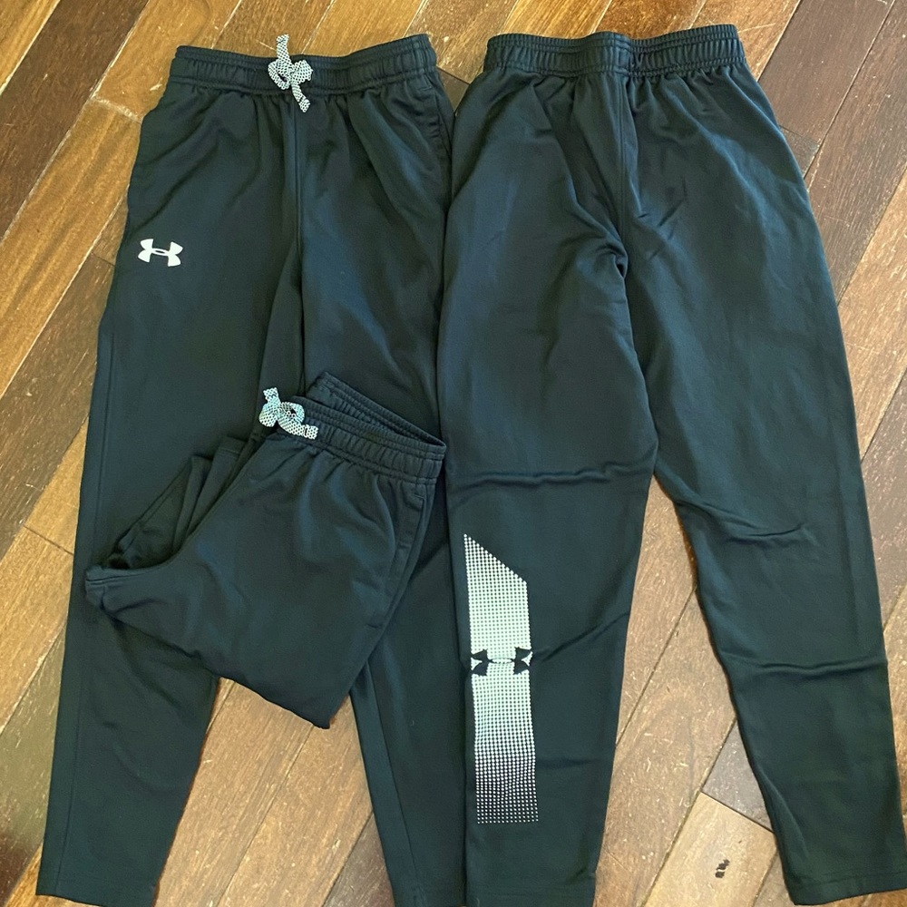3 pair boys youth medium under armour brawler 2.0 pants